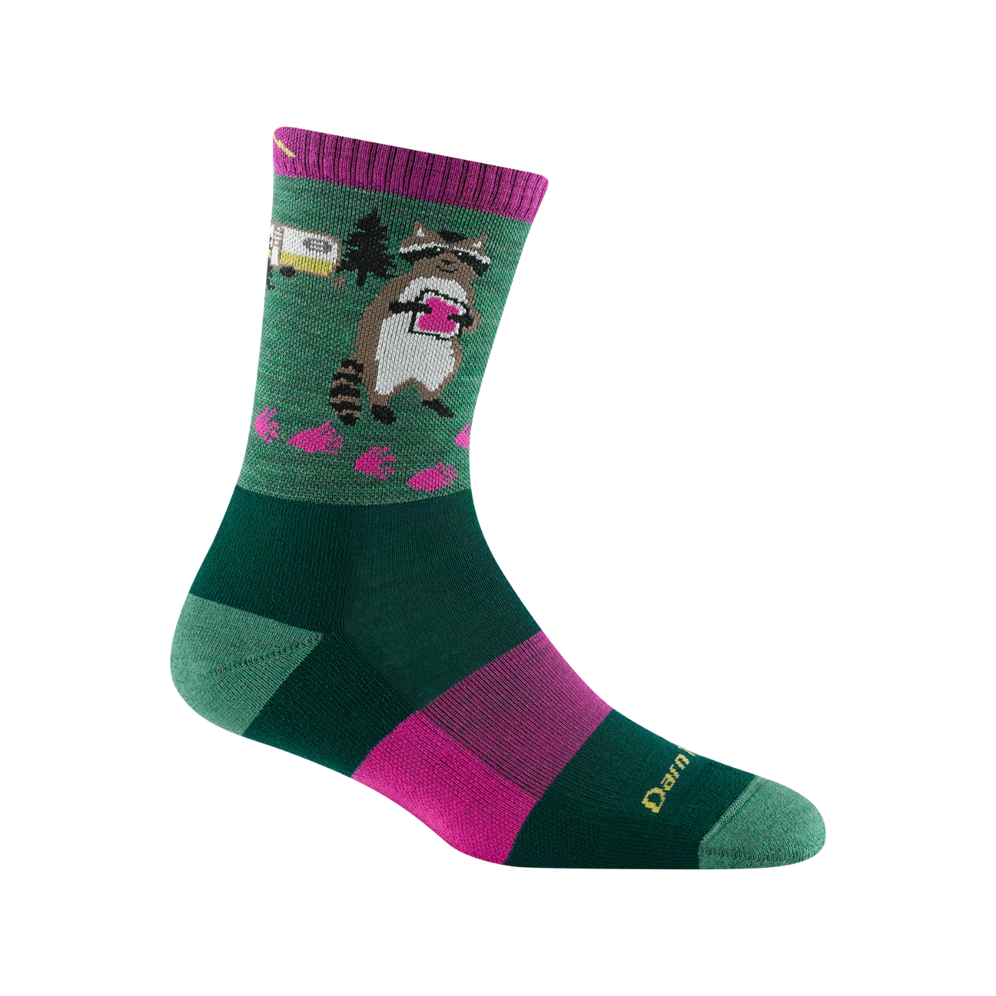 DARN TOUGH W CRITTER CLUB CREW HIKE SOCKS MOSS