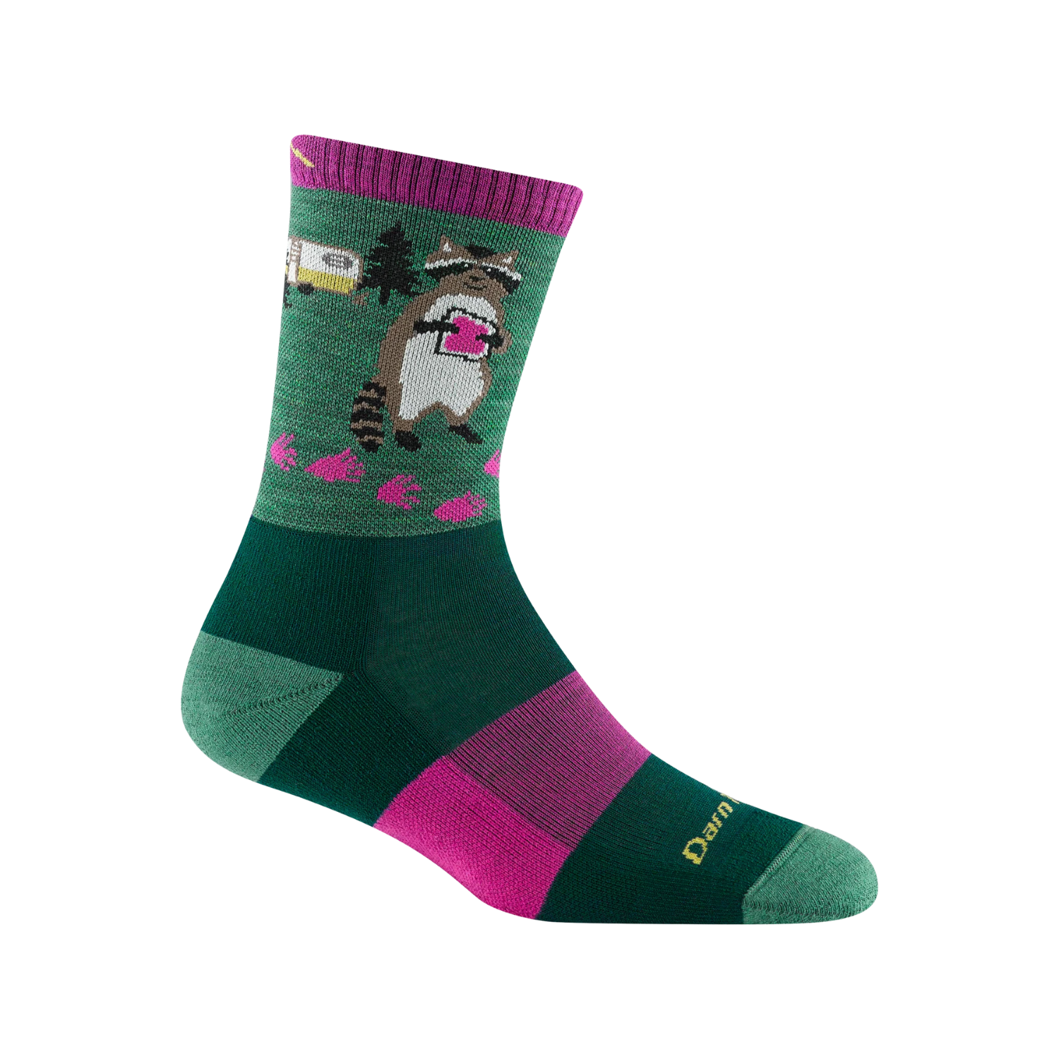 DARN TOUGH W CRITTER CLUB CREW HIKE SOCKS MOSS