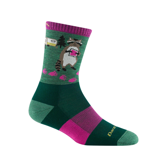 DARN TOUGH W CRITTER CLUB CREW HIKE SOCKS MOSS
