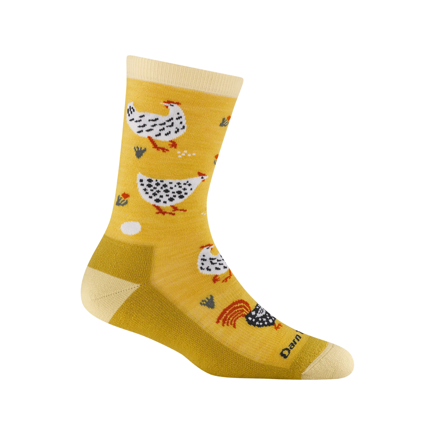 DARN TOUGH W MOTHER CLUCKER CREW SOCKS SUNNY