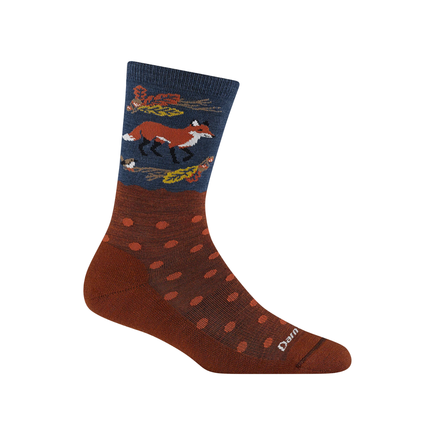 DARN TOUGH W WILD LIFE CREW LGHTWGHT SOCK FOX FOLIAGE