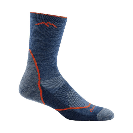DARN TOUGH LIGHT HIKER MICRO CREW LIGHTWEIGHT CUSHION SOCKS- DENIM
