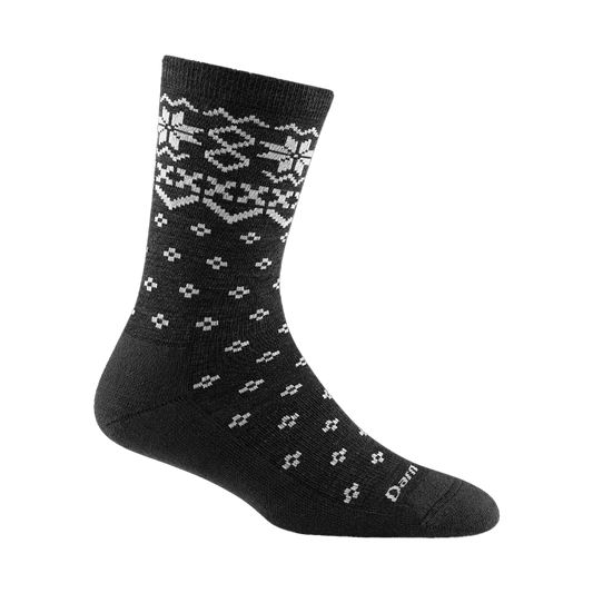 DARN TOUGH WOMEN'S SHETLAND CREW LIGHTWEIGHT SOCKS CHARCOAL
