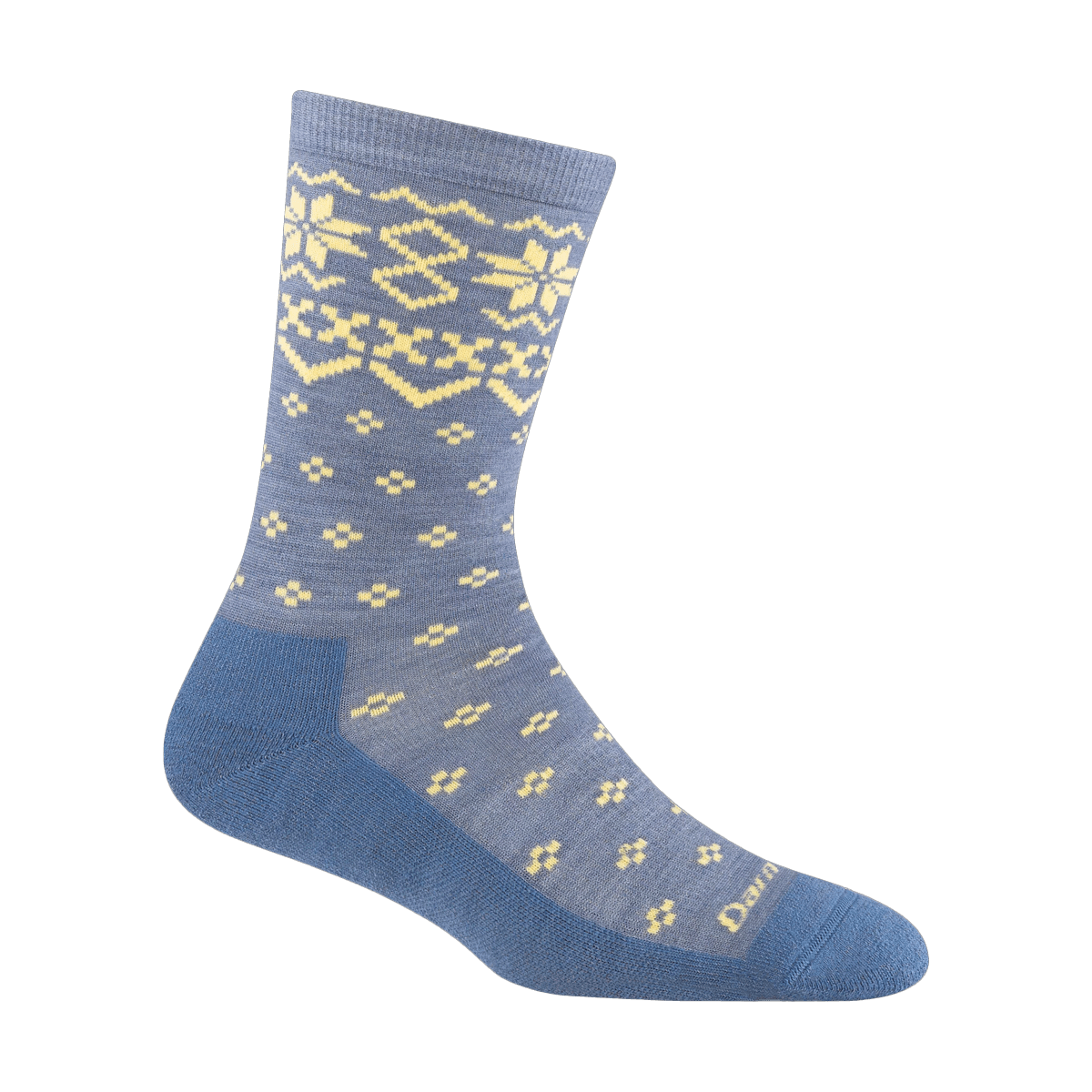DARN TOUGH WOMEN'S SHETLAND CREW LIGHTWEIGHT SOCKS LIGHT DENIM
