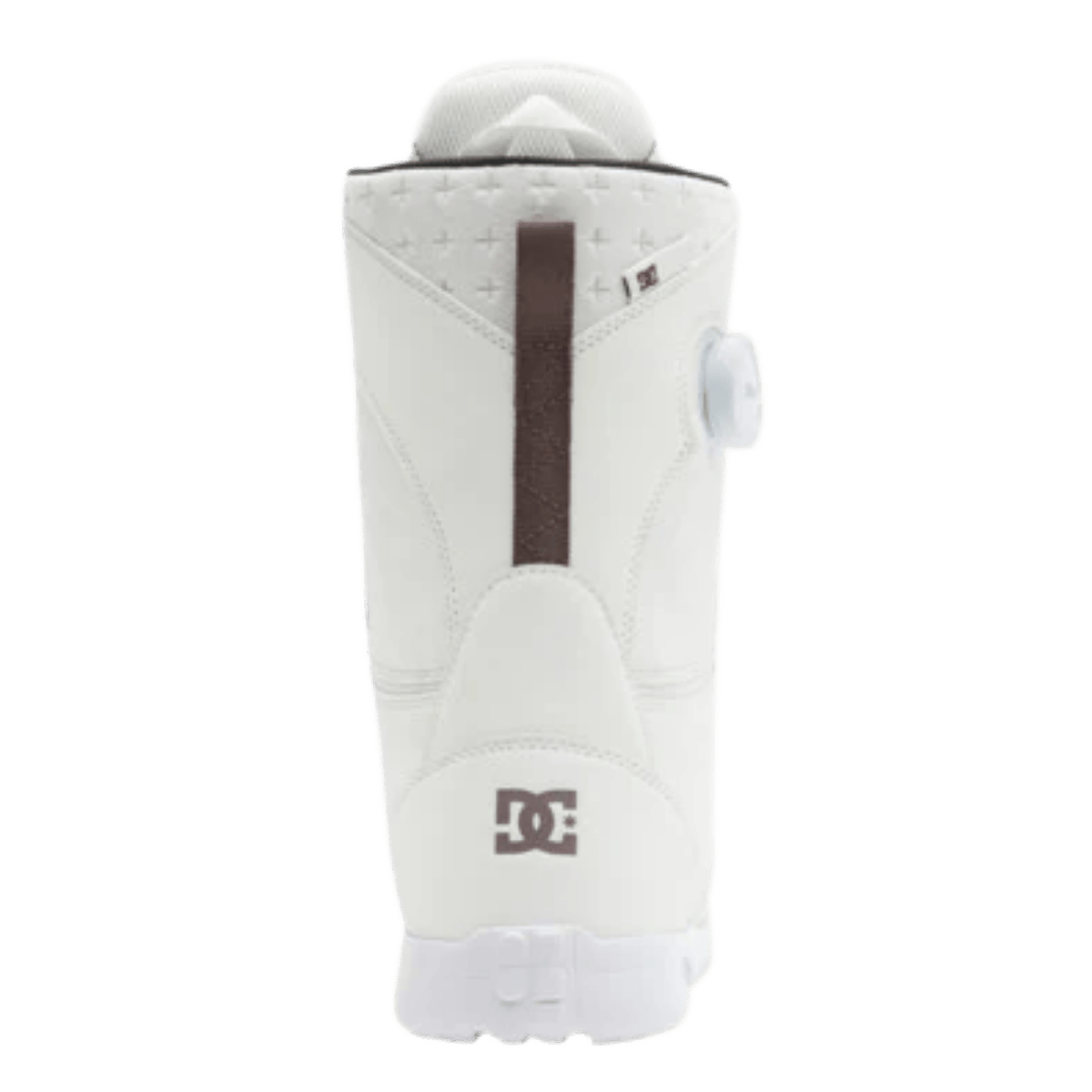 DC BOOTS WOMEN'S LOTUS SNOWBOARDING BOOTS - WHITE/WHITE - BACK VIEW