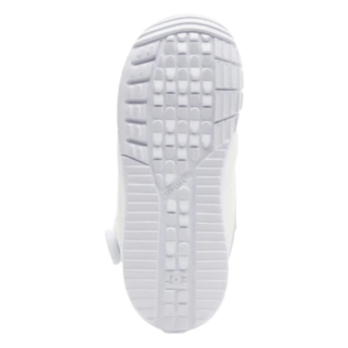 DC BOOTS WOMEN'S LOTUS SNOWBOARDING BOOTS - WHITE/WHITE - BOTOM VIEW 