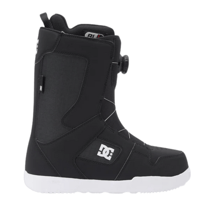 DC BOOTS MEN'S PHASE BOA SNOWBOARD BOOTS - BLACK/WHITE - LEFT SIDE VIEW