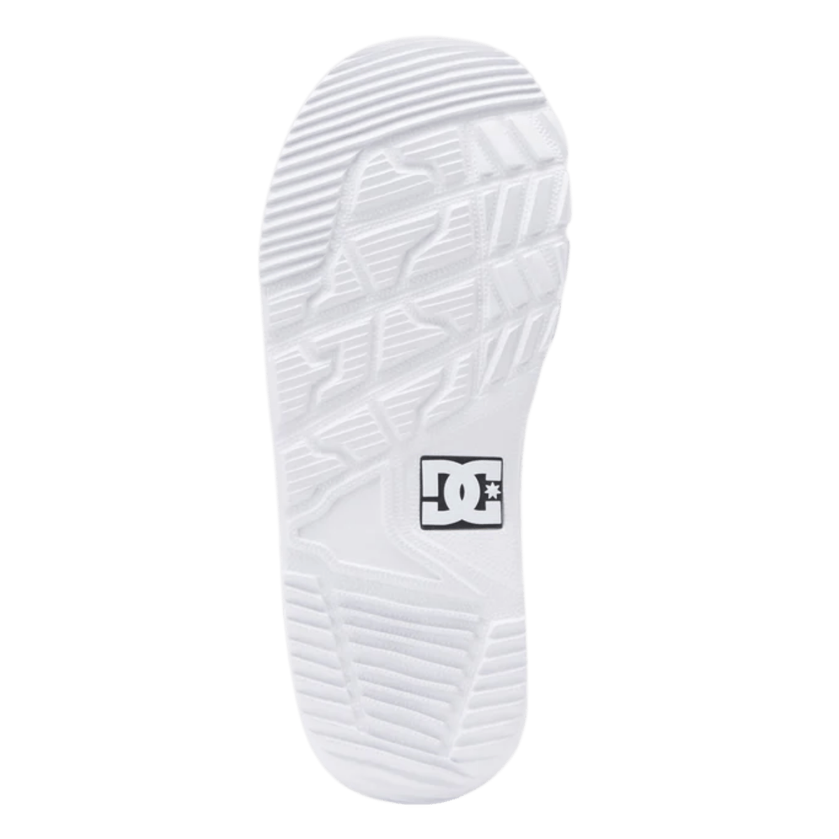 DC BOOTS MEN'S PHASE BOA SNOWBOARD BOOTS - BLACK/WHITE - BOTTOM VIEW
