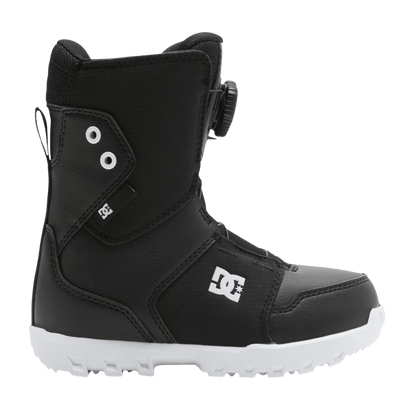 DC YOUTH SCOUT BOA SNOWBOARD BOOT 25/26 - BLK/WHT - LEFT SIDE
