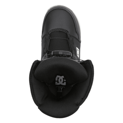 DC YOUTH SCOUT BOA SNOWBOARD BOOT 25/26 - BLK/WHT - TOP VIEW