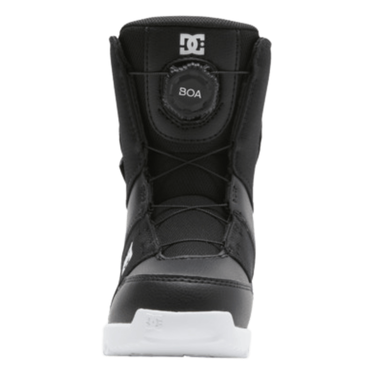 DC YOUTH SCOUT BOA SNOWBOARD BOOT 25/26 - BLK/WHT - FRONT VIEW