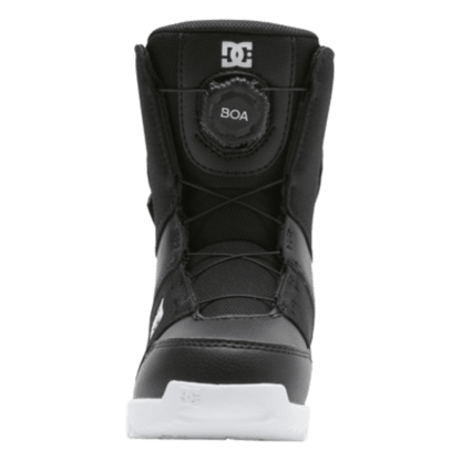 DC YOUTH SCOUT BOA SNOWBOARD BOOT 25/26 - BLK/WHT - FRONT VIEW
