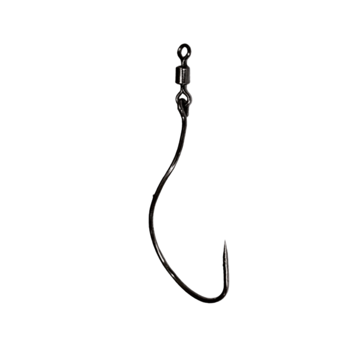 WALLEYE GEAR FISHING TACKLE DEATH ROLL SWIVEL HOOK 10PK - BLACK NICKEL