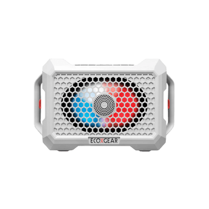 THE DEFENDER WATERPROOF BLUETOOTH SPEAKER - WHITE - FRONT VIEW OPEN