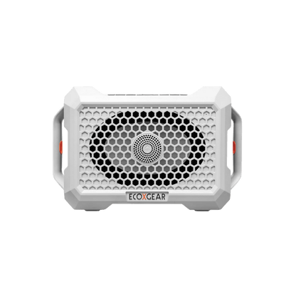 THE DEFENDER WATERPROOF BLUETOOTH SPEAKER - WHITE - FRONT VIEW
