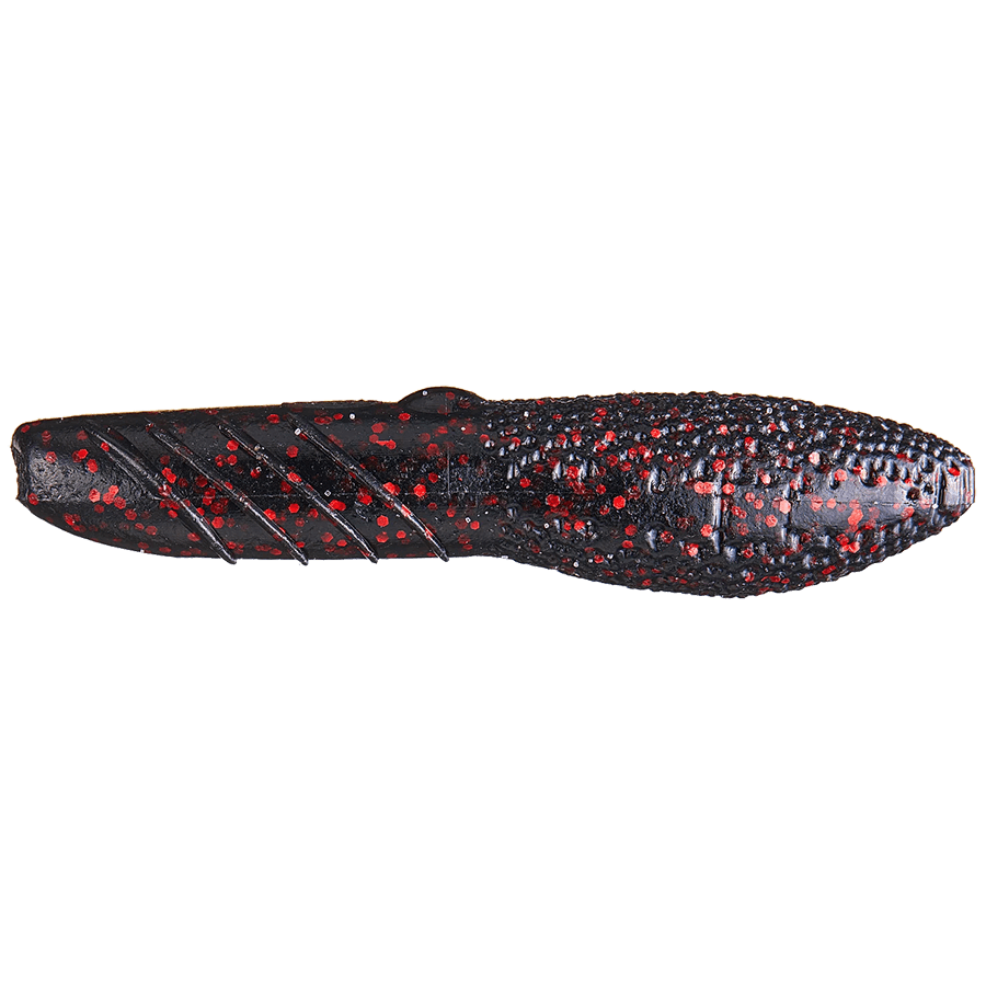 DEPS COVER SCAT SOFT STICK BAIT 3.5IN BLACK RED FLAKE