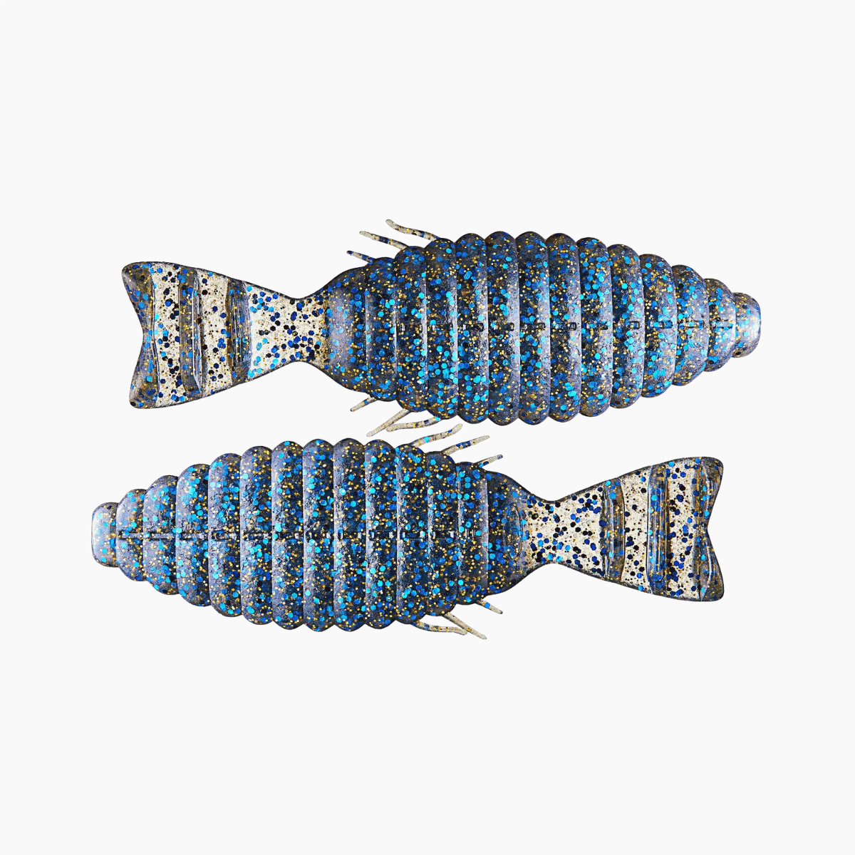DEPS BULL FLAT CREATURE BAIT-4.8IN-4PK BLUE GILL