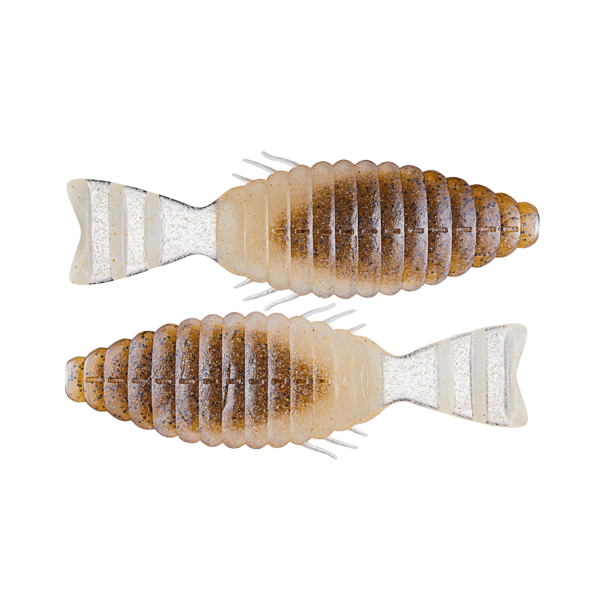 DEPS BULL FLAT CREATURE BAIT-4.8IN-4PK CHAMPAGNE PEPPER PEARL