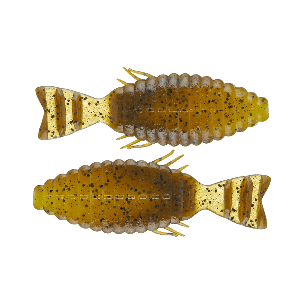 DEPS BULL FLAT CREATURE BAIT-4.8IN-4PK GREEN PUMPKIN CHARTREUSE