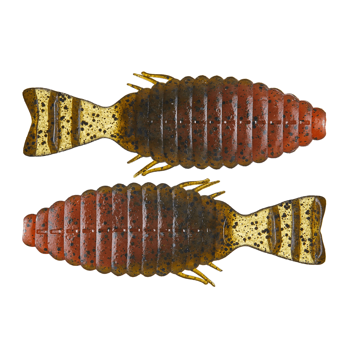 DEPS BULL FLAT CREATURE BAIT - GREEN PUMPKIN ORANGE