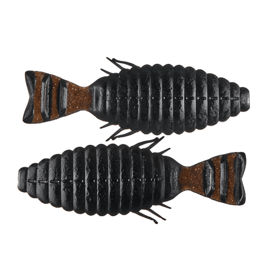 DEPS BULL FLAT CREATURE BAIT 3.8'' - 6 PACK - BLACK