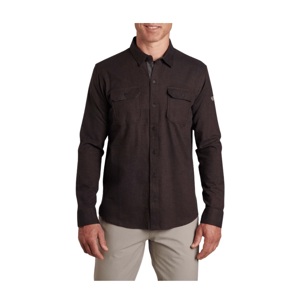KUHL MEN'S DESCENDR FLANNEL LS - BLACK COFFEE