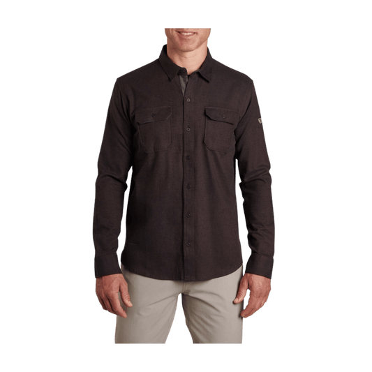 KUHL MEN'S DESCENDR FLANNEL LS - BLACK COFFEE