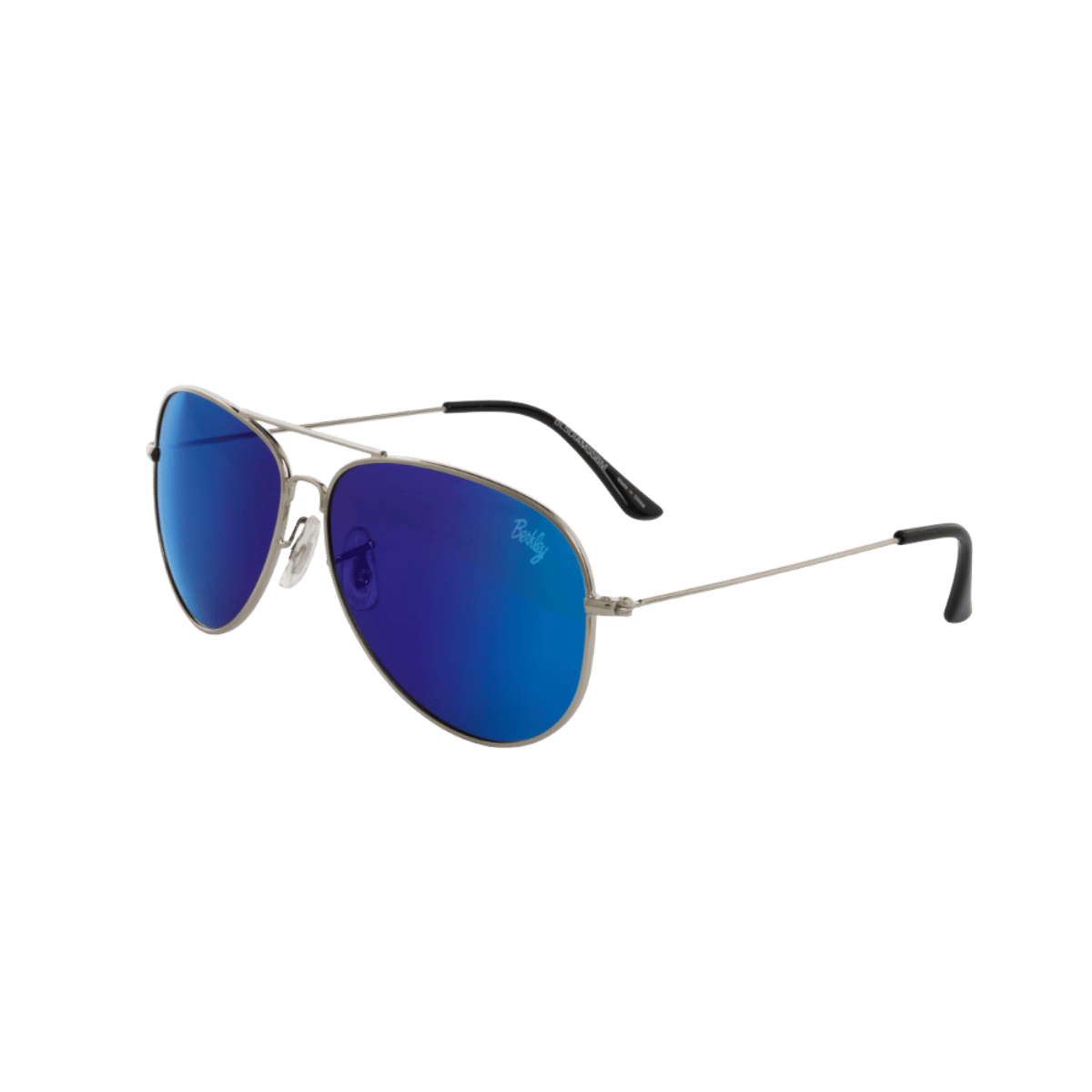 BERKLEY DIAMOND SUNGLASSES SILVER/SMOKE BLUE MIRROR