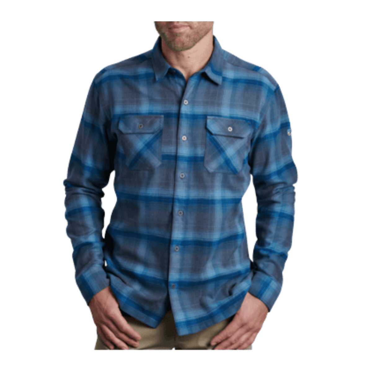 KUHL MEN'S DILLINGR FLANNEL LONGSLEEVE - OCEAN DEPTHS