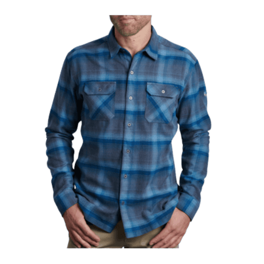 KUHL MEN'S DILLINGR FLANNEL LONGSLEEVE - OCEAN DEPTHS