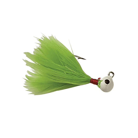 DOUBLE OO FLU-FLU JIG WHITE CHARTREUSE IMAGE