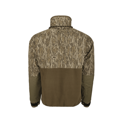 DRAKE MEN'S MST GUARDIAN FLEX EQWADER 1/4 ZIP JACKET - SG HABITAT -BACK