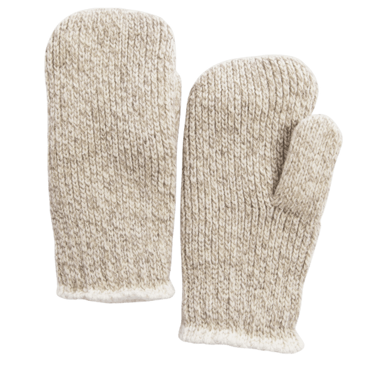 FOX RIVER DOUBLE RAGG MITTENS - BROWN TWEED