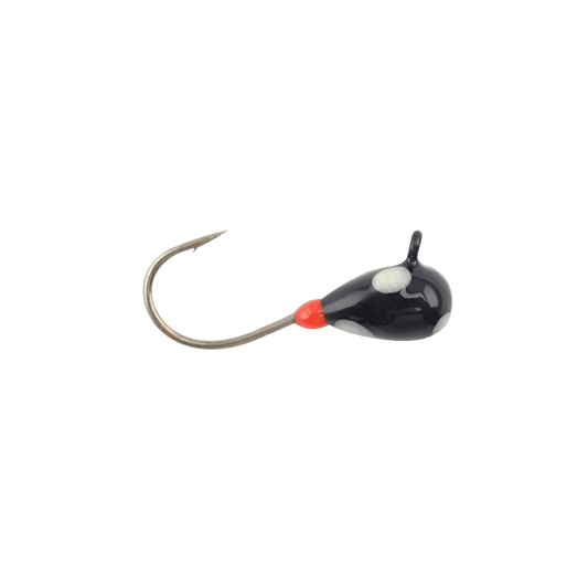 CLAM DROP JIG SZ10 - 7/64OZ - BLACK/GLOW DOT