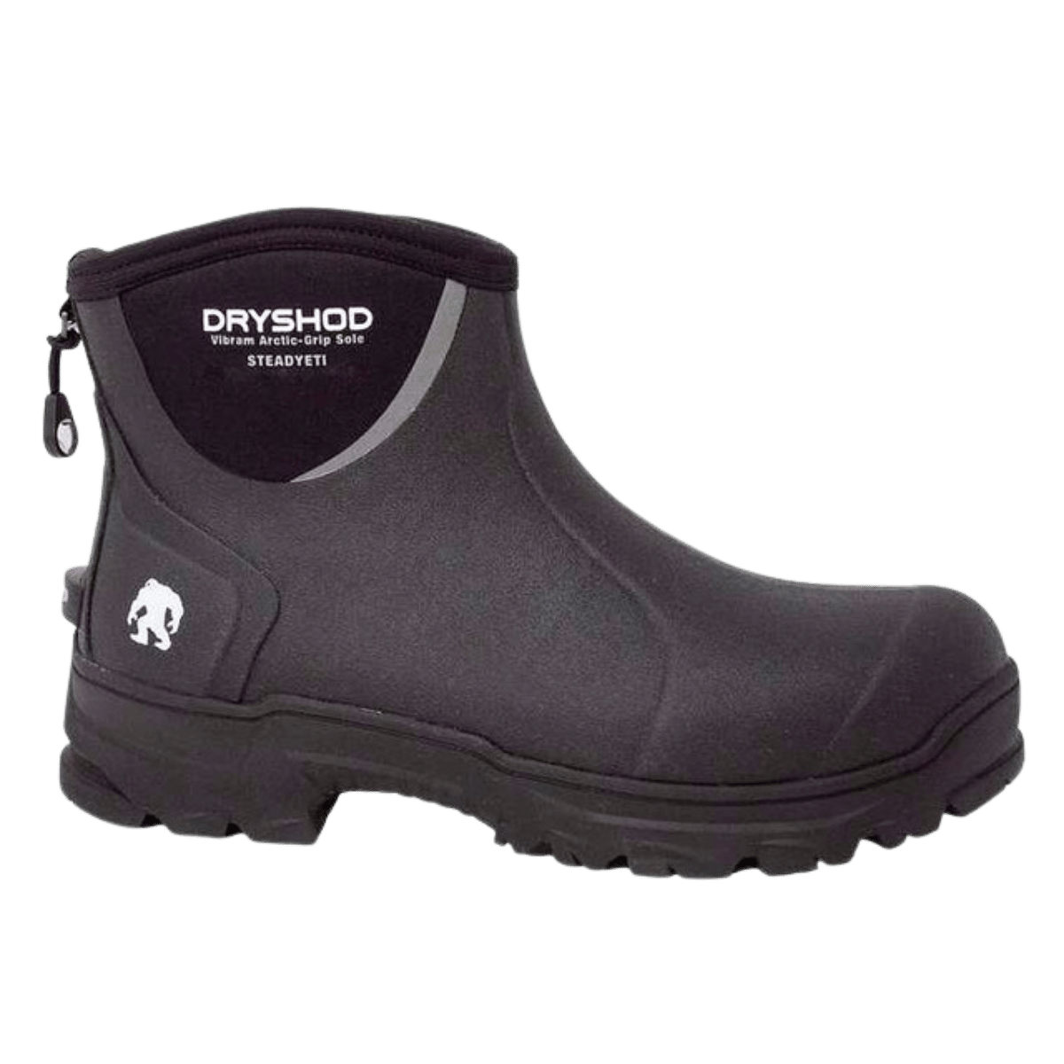 DRYSHOD MEN'S STEADYETI ANKLE 6" ARCTIC GRIP ANKLE BOOTS -40°F - BLACK/GREY