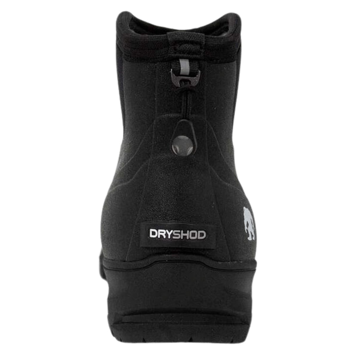 DRYSHOD MEN'S STEADYETI ANKLE 6" ARCTIC GRIP ANKLE BOOTS -40°F - BLACK/GREY_BACKANGLE