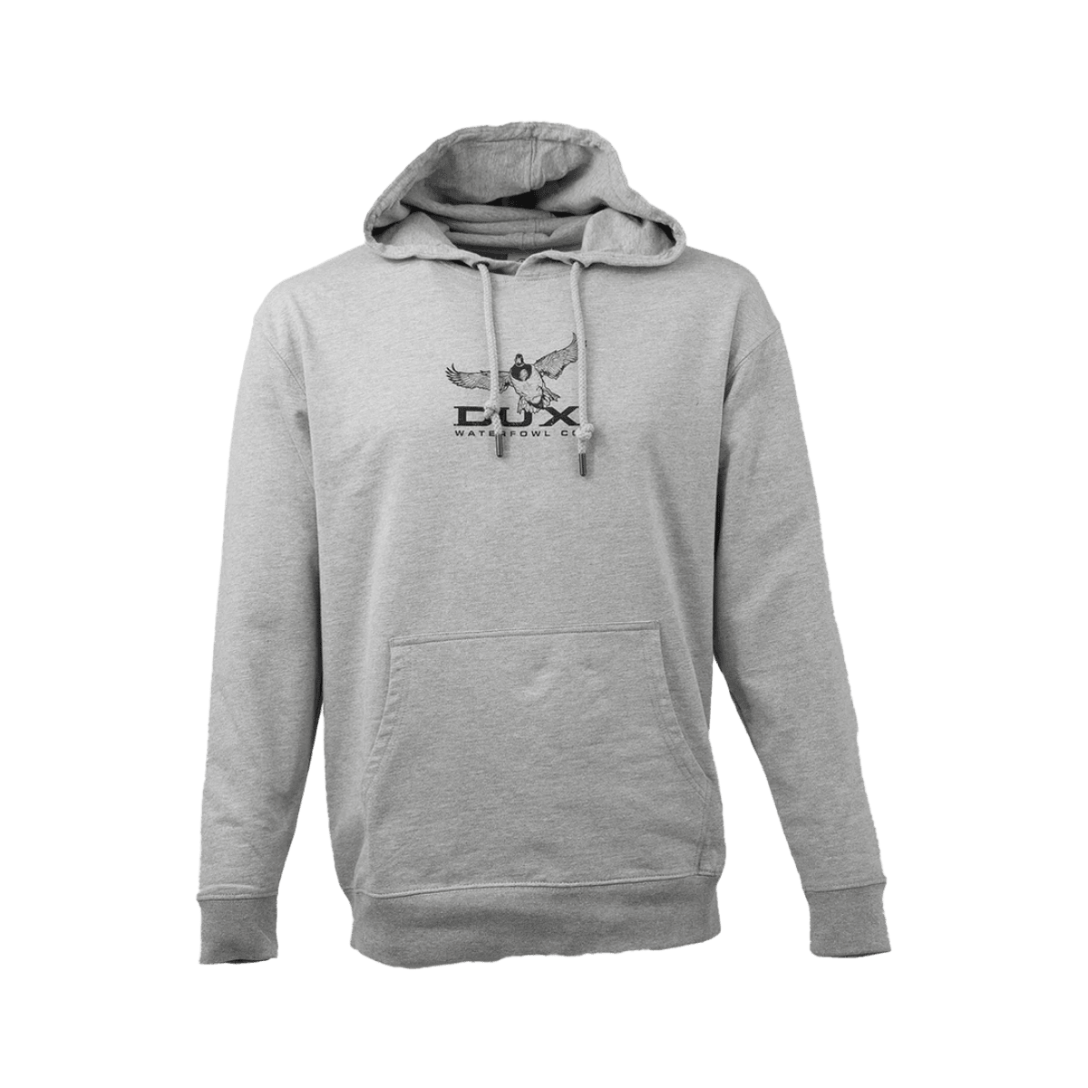 DUX AMERICANA MIDWEIGHT HOODIE - GRAY HEATHER - FRONT VIEW