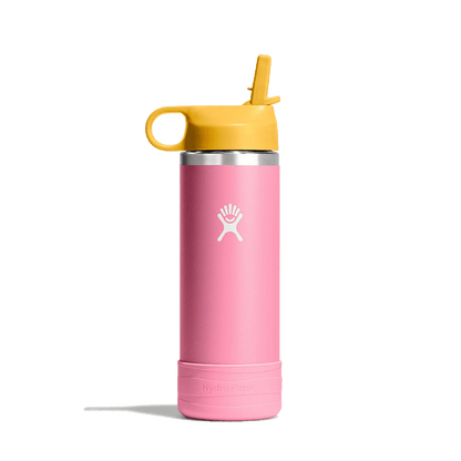 HYDRO FLASK 18OZ KIDS WIDE MOUTH BOTTLE WITH STRAW CAP DAHLIA