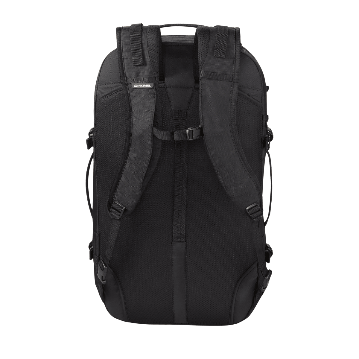 DAKINE SPLIT ADVENTURE BACKPACK - 38 L - BLACK RIPSTOP - BACK VIEW