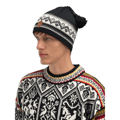 DALE OF NORWAY VAIL HAT - ONE SIZE - BLACK WHITE GREY SAND