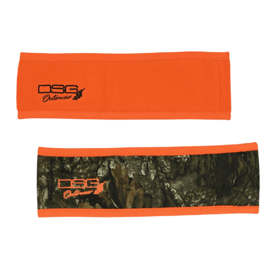 DSG OUTERWEAR WOMEN REVERSIBLE HEADBAND BLAZE ORANGE/REALTREE APX