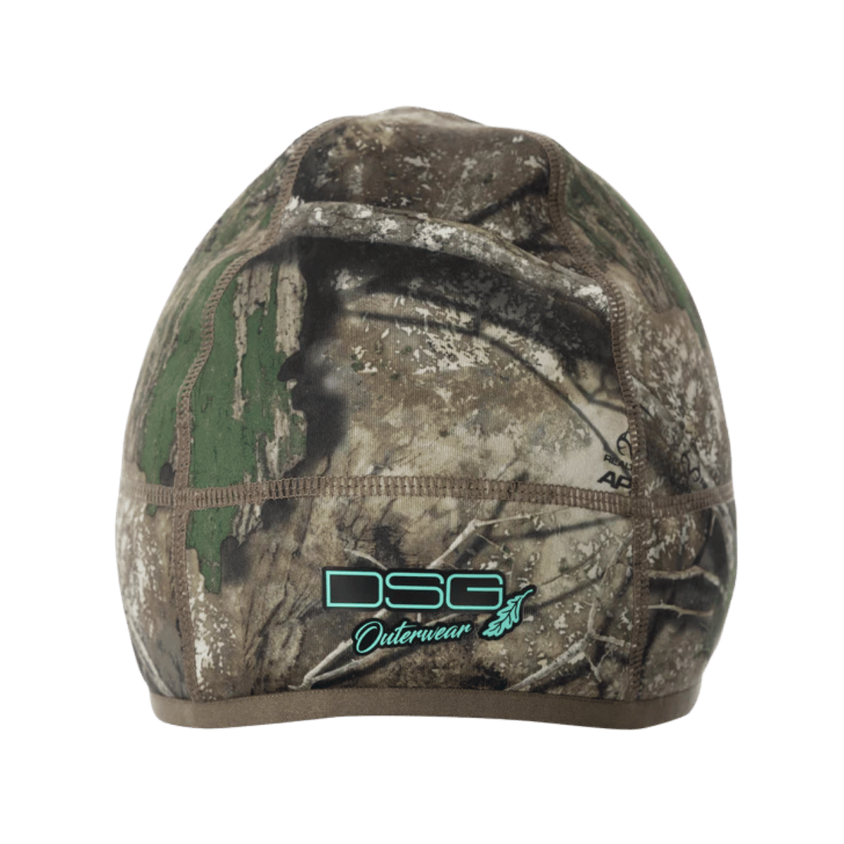 DSG OUTERWEAR WOMEN SHERPA PONYTAIL BEANIE REALTREE APX FRONT VIEW
