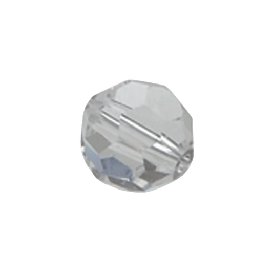 EAGLE CLAW LAZER FACETED GLASS BEAD 20PK CRYSTAL 8MM