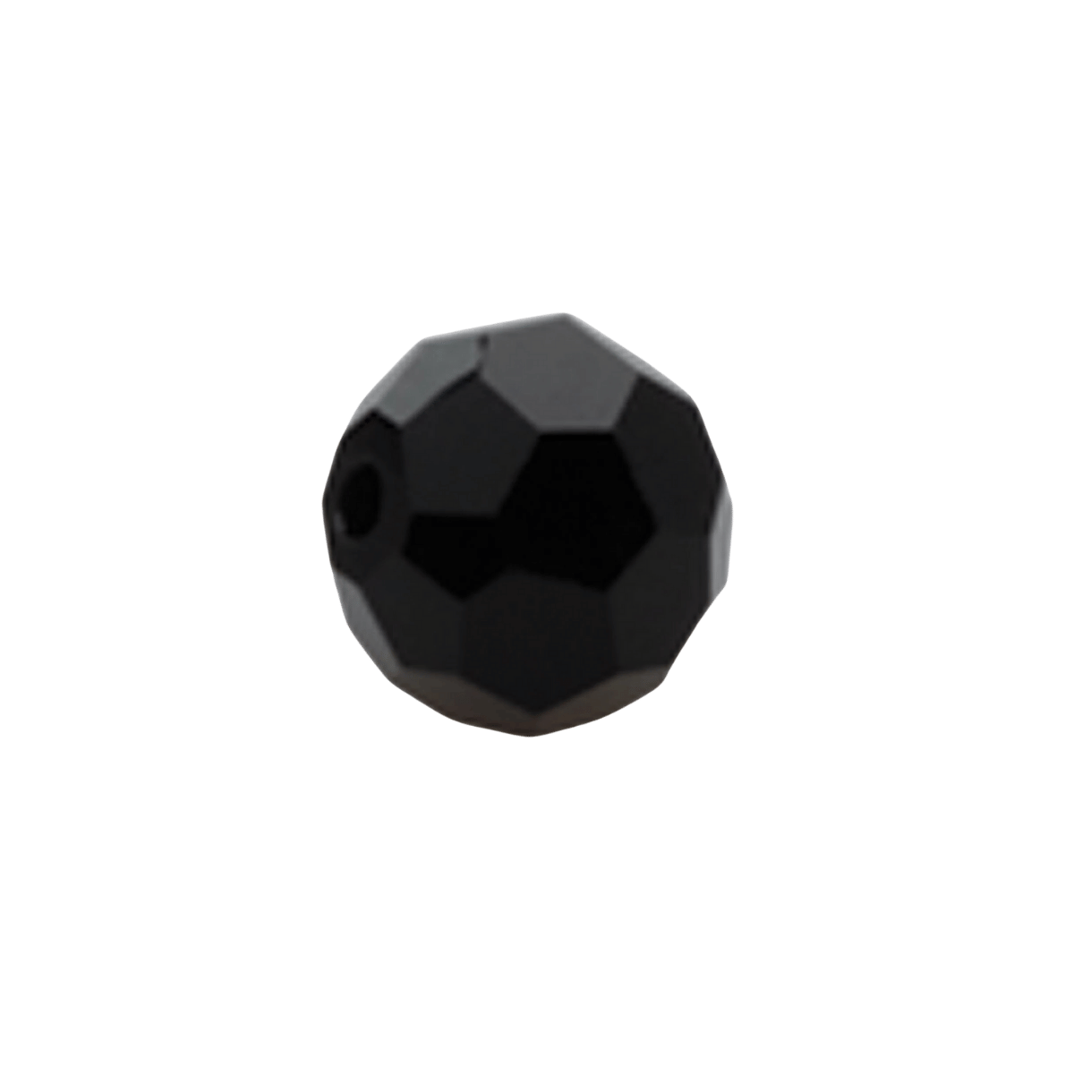 EAGLE CLAW LAZER FACETED GLASS BEADS 20PK BLACK 8MM