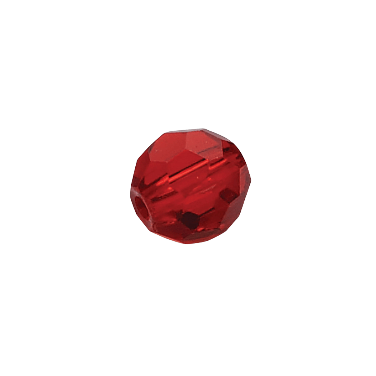 EAGLE CLAW LAZER SHARP FACETED GLASS BEAD 20PK RED 8MM