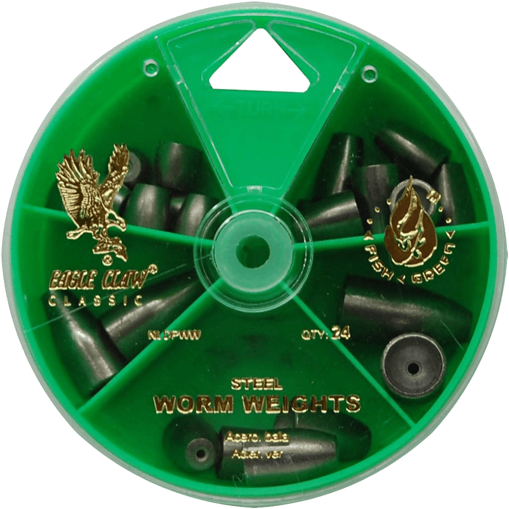EAGLECLAW WORM WEIGHTS NON-LEAD - 24 PK