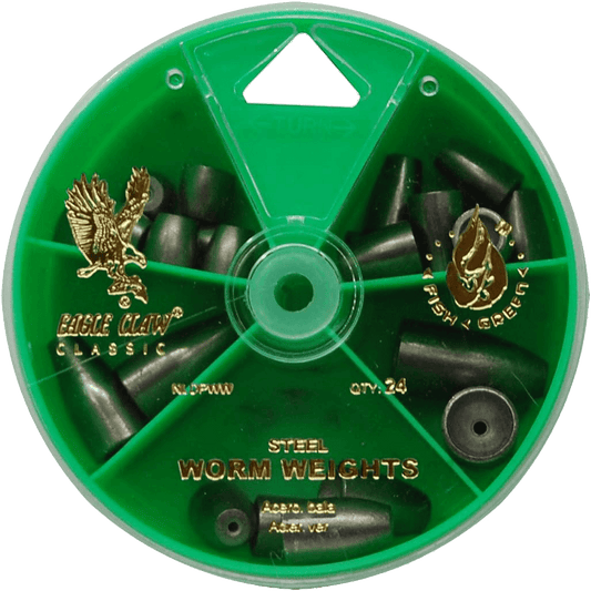 EAGLECLAW WORM WEIGHTS NON-LEAD - 24 PK