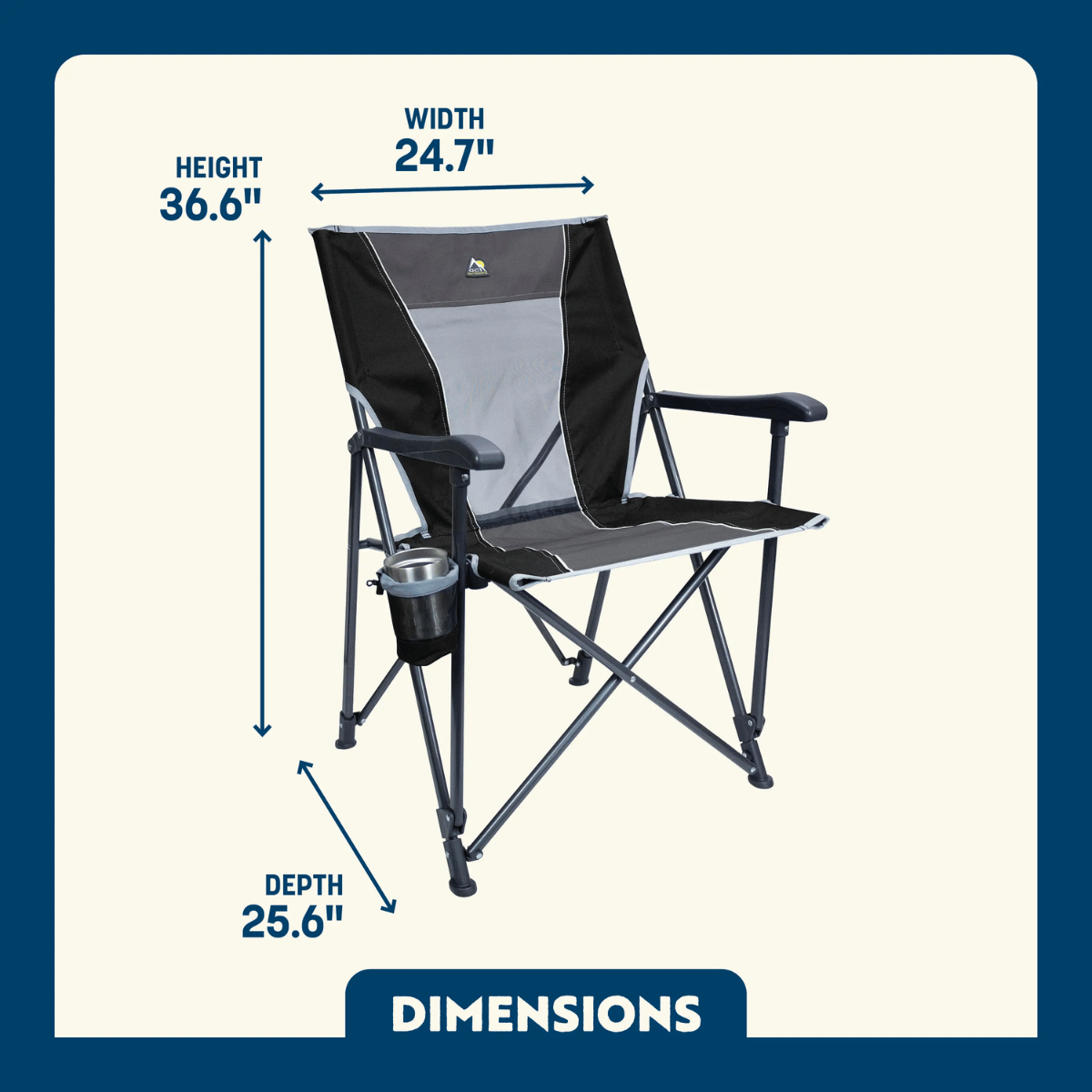 GCI OUTDOOR EAZY CHAIR - BLACK_DIMENSION