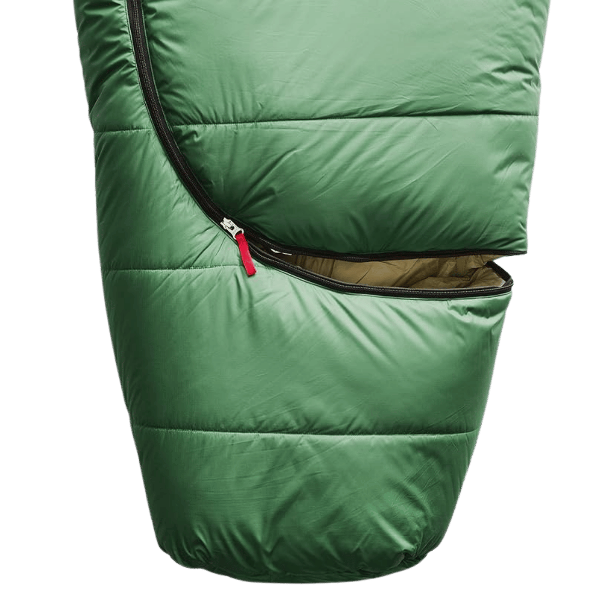 THE NORTH FACE ECO TRAIL SYNTHETIC 0° SLEEPING BAG - SULLIVAN GREEN/HEMP_CLOSER LOWER VIEW