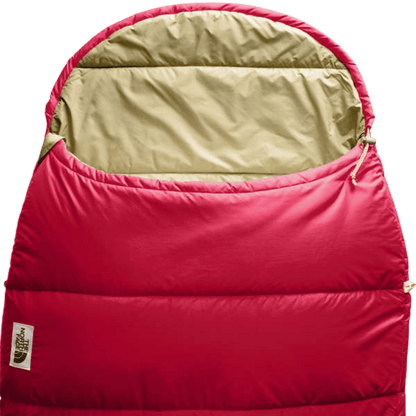 THE NORTH FACE ECO TRAIL SYNTHETIC 55°F SLEEPING BAG - TNT RED/HEMP_CLOSER TOP VIEW